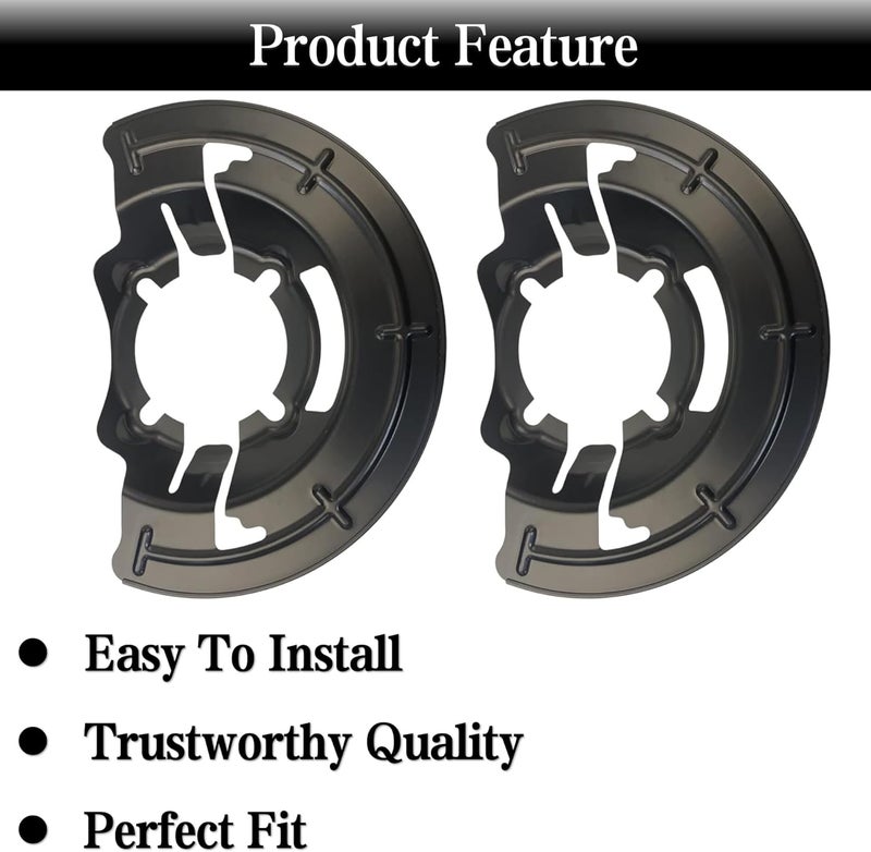 FCBJX Front Brake Dust Shield for Ford Super Duty F-250 F-350 F-450 F-550 1999-2004 Replace F81Z1214AA 924-483 Left and Right - Image 3